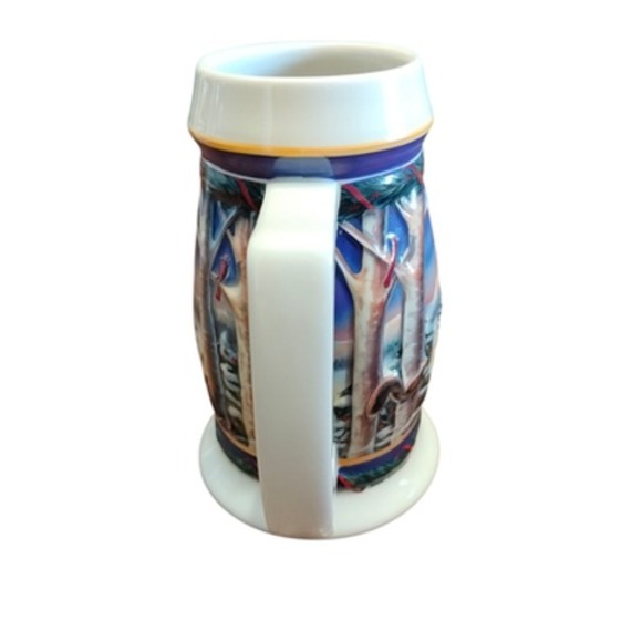 Vintage 2000 Budweiser Holiday Stein CS416 Holiday in the Mountains Clydesdales - Picture 5 of 6